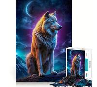 Puzzle paesaggistico con lupo mannaro per adulti,1000 pezzi,gioco di abilità,taglio di precisione,sfida divertente per il tempo libero (38x52cm)