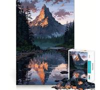 Puzzle paesaggistico con riflessi di montagna per ragazzi, 1000 pezzi, per migliorare la memoria, calmare e rilassare, design da assemblare, regalo classico (50x75cm)
