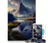 Puzzle paesaggistico da 1000 pezzi per adolescenti, stimola la memoria, antistress, con bordi precisi, decorazione da parete (50x75cm)