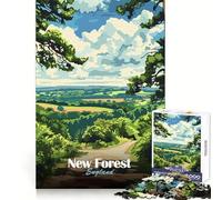 Puzzle paesaggistico della New Forest, Inghilterra, per adulti, 1000 pezzi, gioco di logica, rilassante e divertente, con bordi netti, pezzo da collezione (38x26cm)