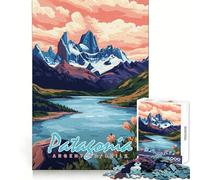Puzzle paesaggistico della Patagonia per adulti, 1000 pezzi, per rafforzare la memoria, passatempo domestico, bordi netti, regalo elegante (50x75cm)