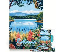 Puzzle paesaggistico di Rotorua, Nuova Zelanda, per adulti, 1000 pezzi, gioco di logica, antistress, ritaglio preciso, oggetto da collezione (38x52cm)