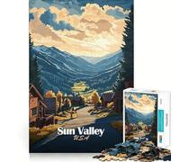 Puzzle paesaggistico di Sun Valley, USA, per ragazzi, 1000 pezzi, gioco di logica fine, passatempo rilassante, bordo netto, pezzo da collezione 50x75cm