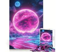 Puzzle paesaggistico Neon Planet da 1000 pezzi per adolescenti, gioco rilassante e di richiamo, con dettagli nitidi e graziosi, un regalo perfetto (38x26cm)