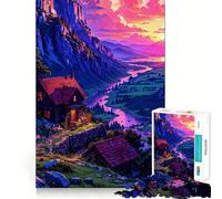 Puzzle paesaggistico per adulti, 1000 pezzi, gioco di logica, divertimento rilassante, bordi lisci, regalo speciale (38x26cm)