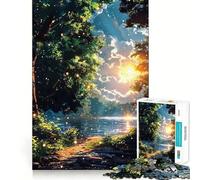 Puzzle paesaggistico per ragazzi, 1000 pezzi, gioco di logica stimolante, divertimento condiviso, bordi trasparenti, regalo perfetto (50x75cm)