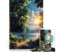 Puzzle paesaggistico per ragazzi, 1000 pezzi, stimola la memoria, rilassante, divertente, da assemblare, (38x26cm)