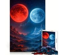 Puzzle paesaggistico Pianeta Rosso e Blu per adolescenti, 1000 pezzi, gioco rilassante, evasione, bordi precisi, (38x52cm)