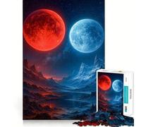 Puzzle paesaggistico Pianeta Rosso e Blu per adolescenti, 1000 pezzi, gioco rilassante, evasione, bordi precisi, (38x52cm)