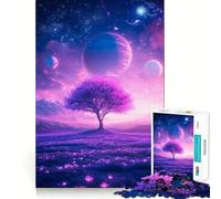 Puzzle paesaggistico Purple Planet per adulti, 1000 pezzi, rompicapo rilassante, immagine da assemblare, regalo di Natale (38x26cm)