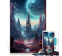 Puzzle paesaggistico surreale per adulti, 1000 pezzi, stimola la memoria, rilassante e divertente, taglio di alta qualità, regalo premuroso 38x52cm