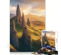 Puzzle paesaggistico "Tramonto su cime scoscese" per ragazzi, 1000 pezzi, gioco di logica, passatempo per la casa, taglio preciso, regalo per le festività 38x26cm