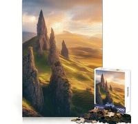 Puzzle paesaggistico "Tramonto su cime scoscese" per ragazzi, 1000 pezzi, stimola la memoria, goditi il gioco lento, bordi puliti, regalo di Natale 38x52cm
