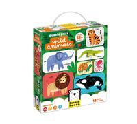 Puzzle Pairs Toddler Puzzles Wild Animals - Set of 18 2-Piece Beginner Puzzles t
