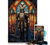 Puzzle Paladino Guerriero in Vetro da 1000 Pezzi per Adolescenti, Gioco di Logica e Abilità, Morbido, Rilassante, Taglio Preciso, Regalo Prezioso (38x26cm)