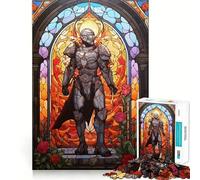 Puzzle Paladino Guerriero in Vetro da 1000 pezzi per ragazzi, gioco di logica, divertimento per tutta la famiglia, taglio di qualità, regalo elegante (50x75cm)