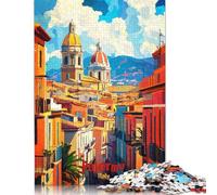 Puzzle Palermo Art Poster da 1000 pezzi, divertente per famiglie, per adulti e gioco impegnativo, giochi antistress e regali unici (38x26 cm)