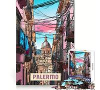 Puzzle Palermo per adulti da 1000 pezzi,stimola la memoria,hobby rilassante,dimensioni perfette,regalo festivo (38x52cm)