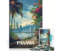 Puzzle Panama Cityscape da 1000 pezzi per ragazzi, gioco di logica e abilità, morbido, rilassante, taglio preciso, regalo prezioso (50x75cm)