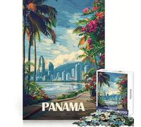 Puzzle Panama Cityscape da 1000 pezzi per ragazzi, gioco di logica e abilità, morbido, rilassante, taglio preciso, regalo prezioso (50x75cm)