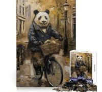 Puzzle Panda Amsterdam Bicicletta 1000 pezzi per adulti, regalo, stimola la memoria, rilassa la mente, taglio premium, sorpresa calda (38x52cm)