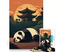 Puzzle Panda Bamboo Giappone per ragazzi, 1000 pezzi, gioco intelligente, tempo in famiglia, assemblaggio, Babbo Natale, scegli il tuo desiderio (50x75cm)