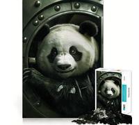 Puzzle Panda Bank con simpatico criminale, 1000 pezzi, per adulti, gioco di logica, divertente da giocare insieme, bordo premium, regalo elegante (38x26cm)