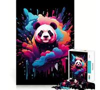 Puzzle Panda Colorato da 1000 Pezzi per Adolescenti - Gioco di Logica e Gioco di Abilità - Morbido e Rilassante - Taglio Preciso - Regalo Prezioso (38x52cm)