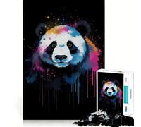 Puzzle Panda Colorato da 1000 Pezzi per Adolescenti, Gioco Intelligente di Puzzle, Immagine da Assemblare, Regalo Grazioso (38x26cm)