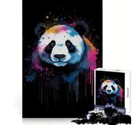 Puzzle Panda Colorato da 1000 Pezzi per Adolescenti, Gioco Intelligente di Puzzle, Immagine da Assemblare, Regalo Grazioso (38x26cm)
