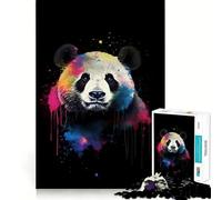 Puzzle Panda Colorato da 1000 Pezzi per Adolescenti Puzzle Memory Lift Leggero Rilassante Immagine Assemblaggio (38x52cm)