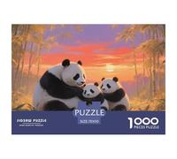 Puzzle Panda Composto Da 1000 Pezzi Per Adulti,Bamboo Forest Sunset Gioco Diabilità Impossibile Puzzle Pittura Giochi Rilassamento E Intelligenza Idea Regalo Uomo E Donna 70x50cm/1000pcs