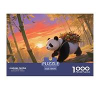 Puzzle Panda Da 1000 Pezzi, Puzzle Bamboo Forest Sunset Adulti, Gioco Diabilità Impossibile Puzzle Arte Giochi Rilassamento E Intelligenza Regalo Per Amore E Amico 70x50cm/1000pcs