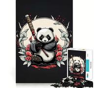 Puzzle Panda Guerriero da 1000 pezzi per adulti, gioco di concentrazione e divertimento, con bordi precisi, ideale come regalo di Babbo Natale (38x52cm)