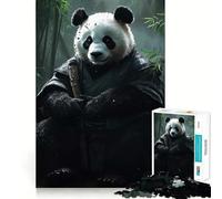 Puzzle Panda Guerriero per adulti, 1000 pezzi, gioco di abilità mentale, assemblaggio lento, divertente, regalo adorabile (38x26cm)