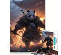 Puzzle Panda Guerriero Samurai da 1000 pezzi per adolescenti, gioco stimolante per il pensiero creativo, facile e rilassante, taglio preciso, (38x52cm)