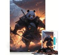 Puzzle Panda Guerriero Samurai da 1000 pezzi per adulti e ragazzi, gioco di logica, relax, taglio di precisione, (38x26cm)