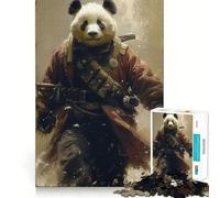 Puzzle Panda Guerriero Samurai da 1000 pezzi per adulti, gioco di logica, rilassante e divertente, taglio perfetto, regalo elegante (38x26cm)