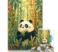 Puzzle Panda nella foresta di bambù Puzzle da 1000 pezzi per adulti, per età 14+ Gioco impossibile Il miglior regalo per adulti e adolescenti 26x38cm