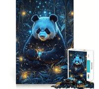 Puzzle "Panda nella magica foresta di bambù" per ragazzi, 1000 pezzi, gioco mentale, divertimento per il tempo libero, taglio di alta qualità, regalo pensato con cura (38x52cm)
