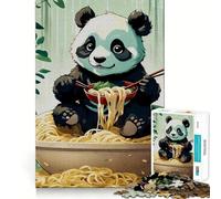 Puzzle Panda Ramen Giappone da 1000 pezzi per adulti, gioco di concentrazione e divertimento silenzioso con bordi netti, ideale come regalo di Babbo Natale (38x52cm)