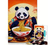 Puzzle Panda Ramen Giappone da 1000 pezzi per adulti, gioco di logica, rilassante e divertente, con design e assemblaggio, regalo di Babbo Natale (38x26cm)