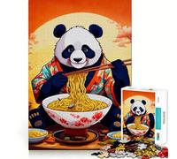 Puzzle Panda Ramen Giappone per adolescenti, 1000 pezzi, gioco di logica, divertente e rilassante, opera d'arte da collezione (50x75cm)