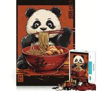 Puzzle Panda Ramen Giappone per adulti, 1000 pezzi, gioco di logica, divertimento rilassante, bordi lisci, regalo speciale (50x75cm)