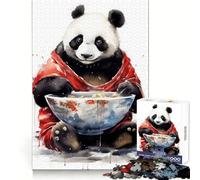 Puzzle Panda Ramen Ink Wash da 1000 pezzi per adolescenti, ideale per rafforzare la memoria, perfetto per il tempo libero a casa, con bordi puliti e un regalo prezioso (50x75cm)