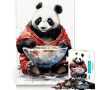 Puzzle Panda Ramen Ink Wash da 1000 pezzi per adolescenti, ideale per rafforzare la memoria, perfetto per il tempo libero a casa, con bordi puliti e un regalo prezioso (50x75cm)