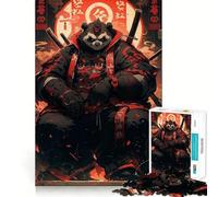 Puzzle Panda Samurai Guerriero da 1000 pezzi per adolescenti, per rafforzare la memoria, ideale per il tempo libero a casa, con bordi puliti e un regalo prezioso (38x26cm)