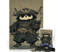 Puzzle Panda Samurai sotto la pioggia per adulti, 1000 pezzi, gioco di abilità mentale, assemblaggio lento, regalo delizioso (38x52cm)