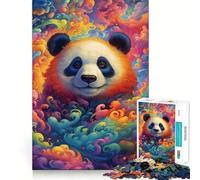 Puzzle Panda tra le nuvole per adulti, 1000 pezzi, gioco per esercizi mentali, relax, design, assemblaggio, (38x52cm)