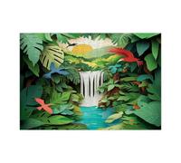 Puzzle panoramico della giungla primaverile, per adulti, 300 pezzi, con scena artigianale in legno, con stampa di paesaggi naturali, decorazioni per la casa e l'intrattenimento